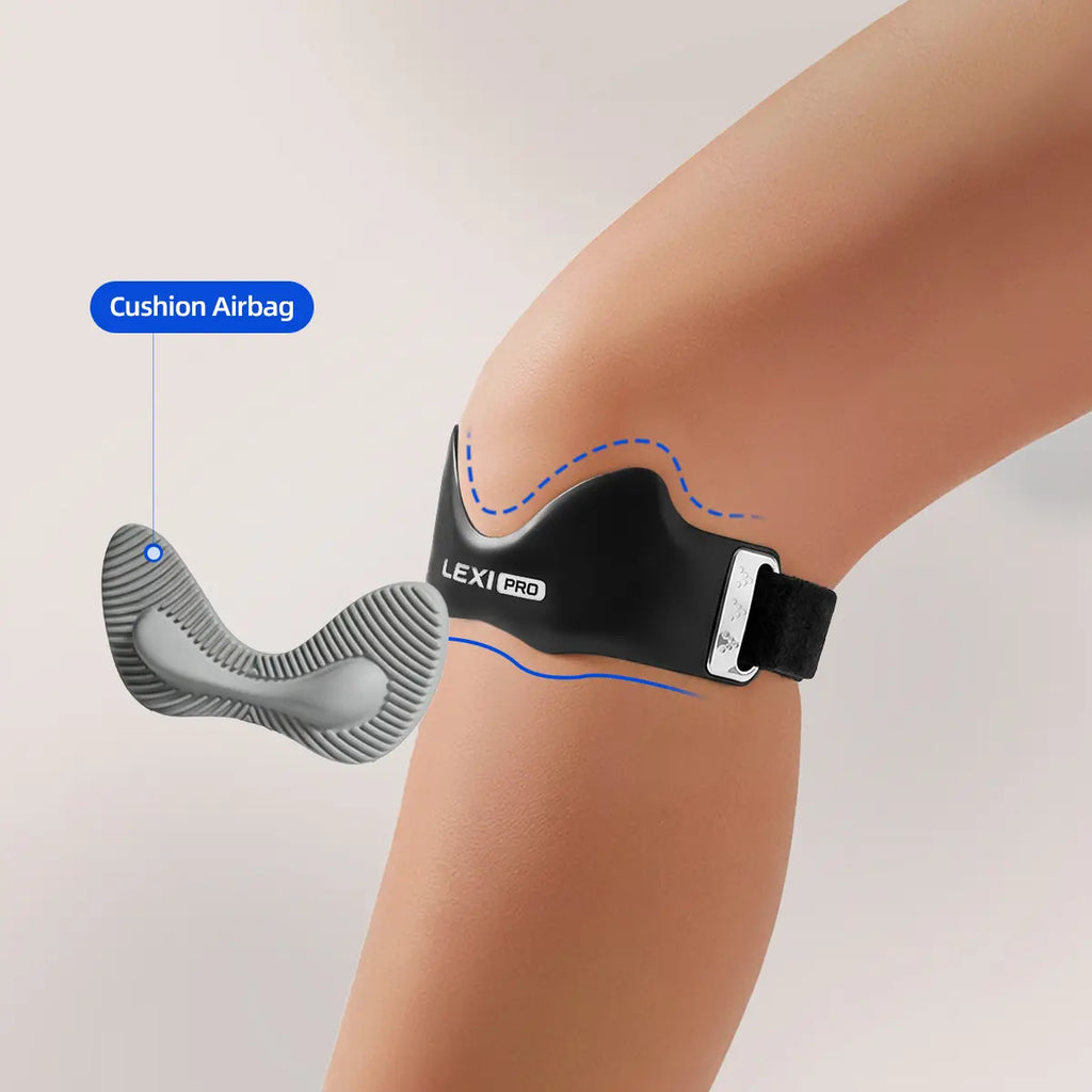 LEXIPRO Patella Knee Strap, Unisex Adjustable Silicone Tendon Support with Airbag Cushion - Sporty Non-Slip Secure Wrap for Patellar Fit, Sporty Protective Gear Tiktokshopbacktoschool