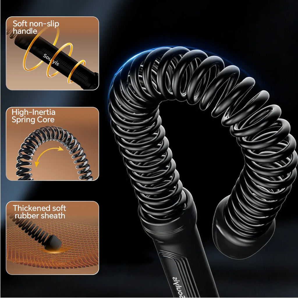 Soulyis Cordless Battle Ropes - Wireless Home Gym Resistance Rope, Gender-Neutral Workout Equipment for High-Intensity Interval Training, No-Jumping Full-Body Fitness Gear, Home Gym Kit