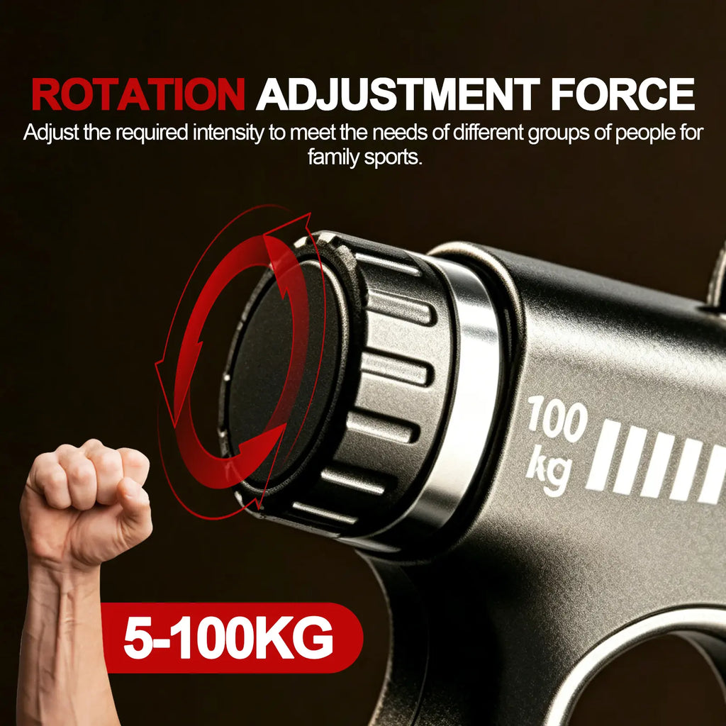 【Back to School】Grip Strength Trainer, Hand Grip Strengthener with Adjustable Resistance 11-220Lbs(5-100Kg), Automatic Counter, Ergonomic Design, Forearm Strengthener for Musicians Athletes and Injury Recovery