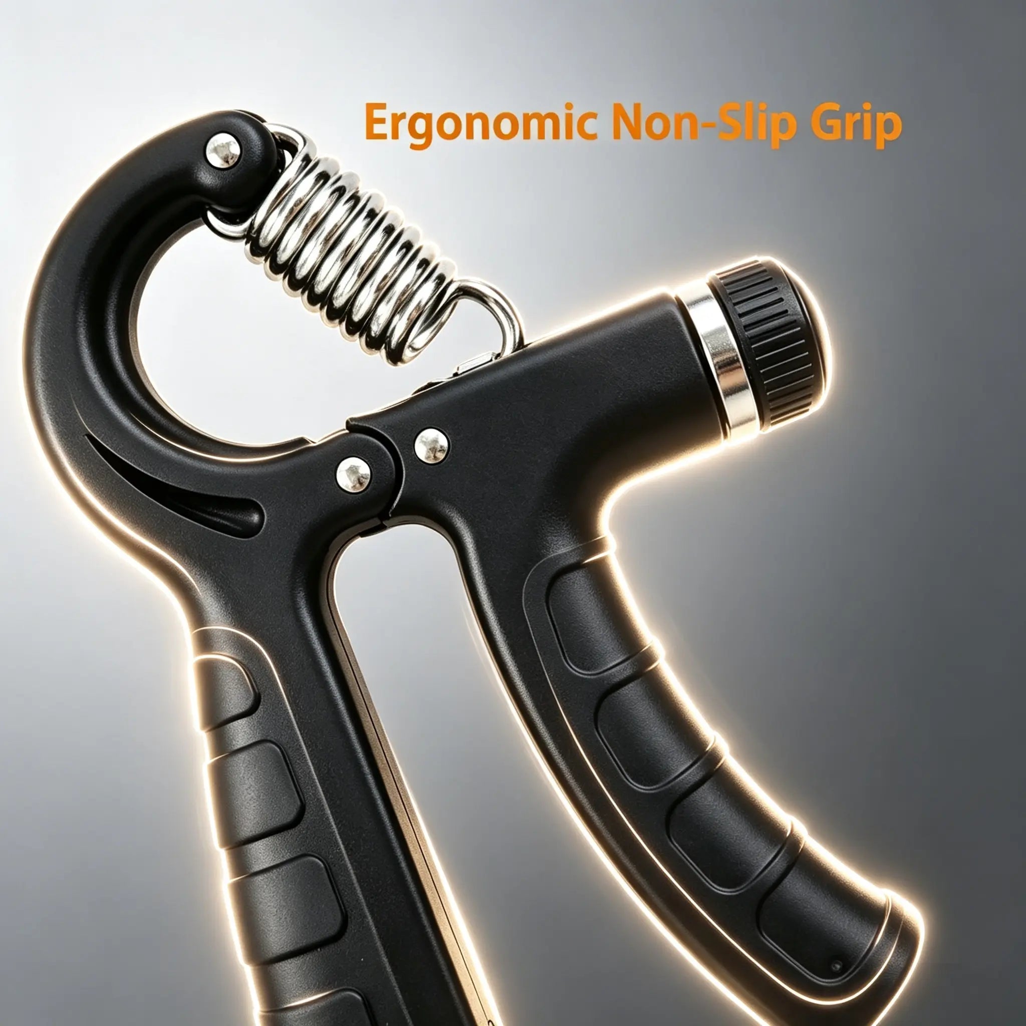 Adjustable Hand Grip Strengthener with Mechanical Counter, 22-220LB Resistance Forearm Trainer, Non-Slip Grip for Hand Strength Training