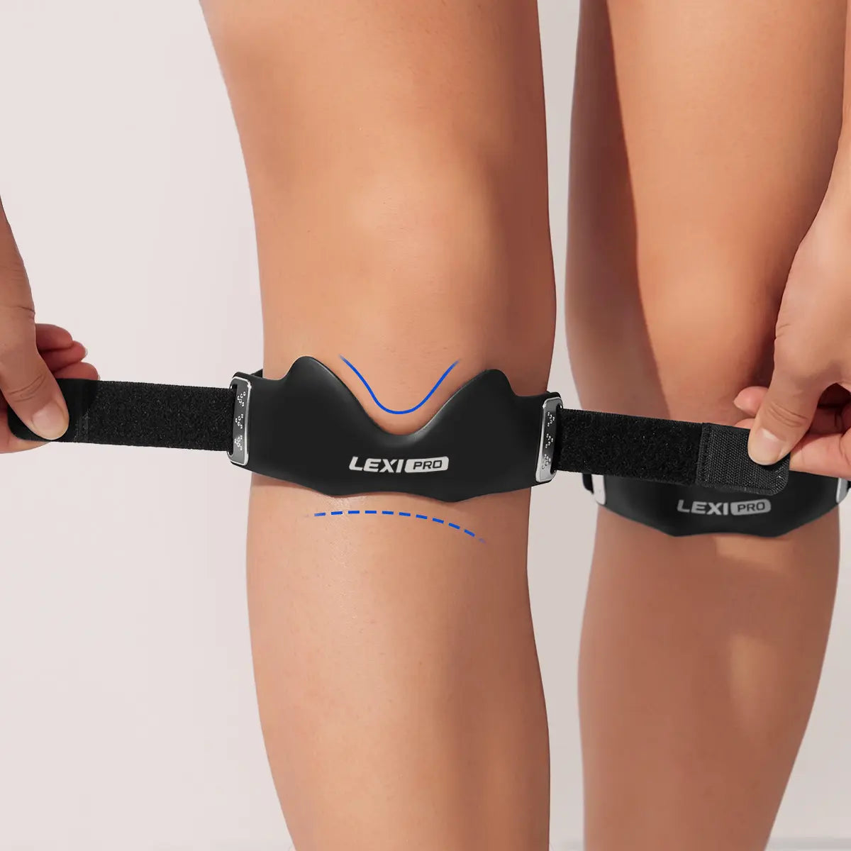 LEXIPRO Patella Knee Strap, Unisex Adjustable Silicone Tendon Support with Airbag Cushion - Sporty Non-Slip Secure Wrap for Patellar Fit, Sporty Protective Gear Tiktokshopbacktoschool